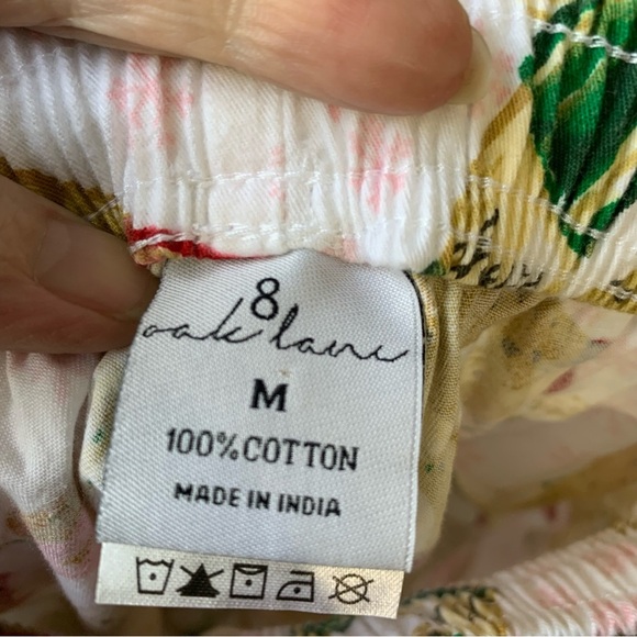 8 Oak Lane holiday leopard with Santa hat and champagne pajamas pant set. Size M - Picture 13 of 14